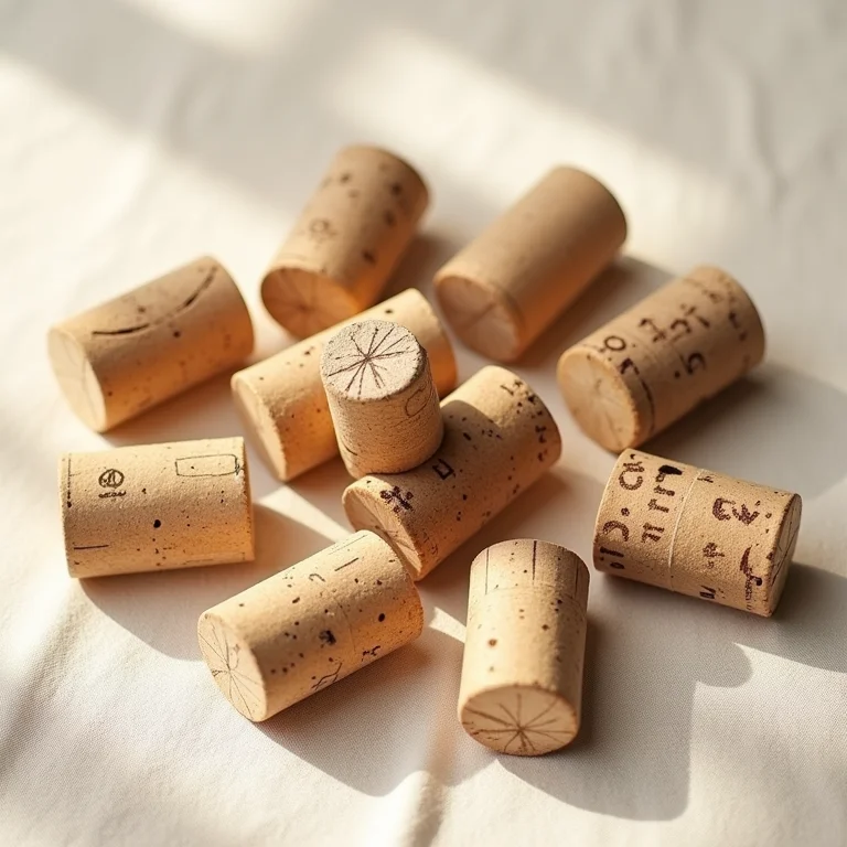 Rolhas de cortiça variadas.