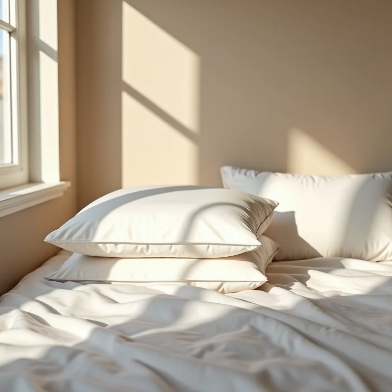 Roupas de cama embaladas de forma uniforme