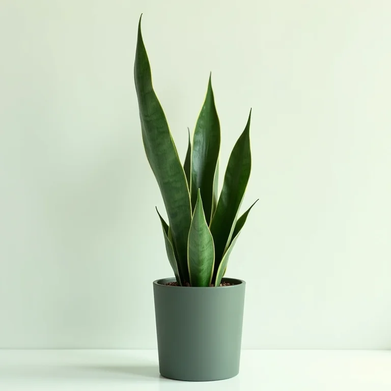 Sansevieria trifasciata (Espada de São Jorge) em ambiente minimalista