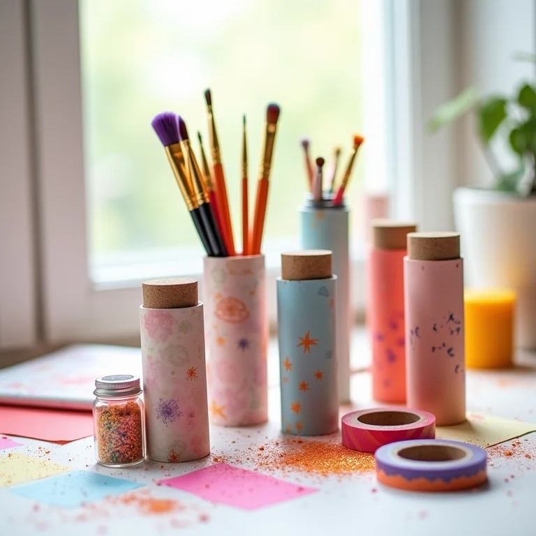 Técnicas de decoração para porta-lápis de rolo de papel