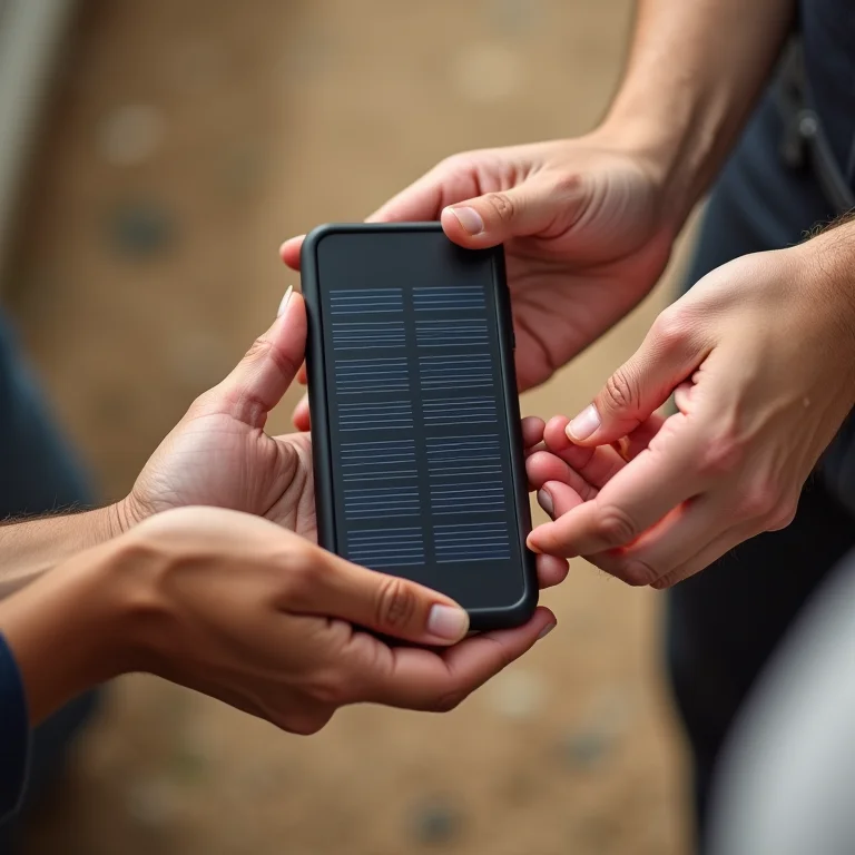 Testando a funcionalidade de uma bateria solar portátil