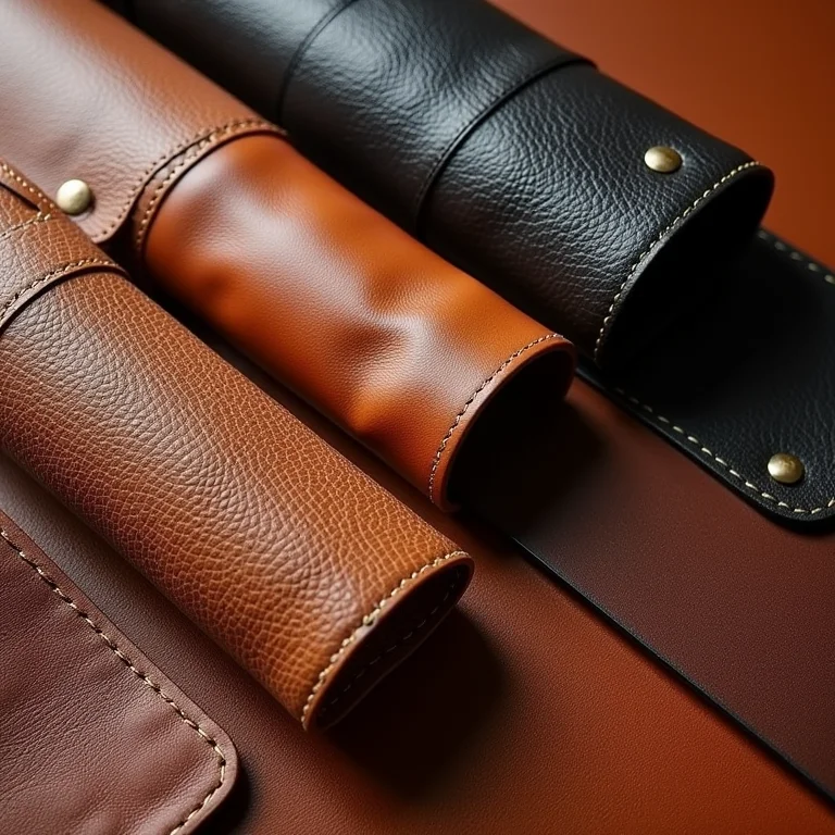 Variedade de tipos de couro.