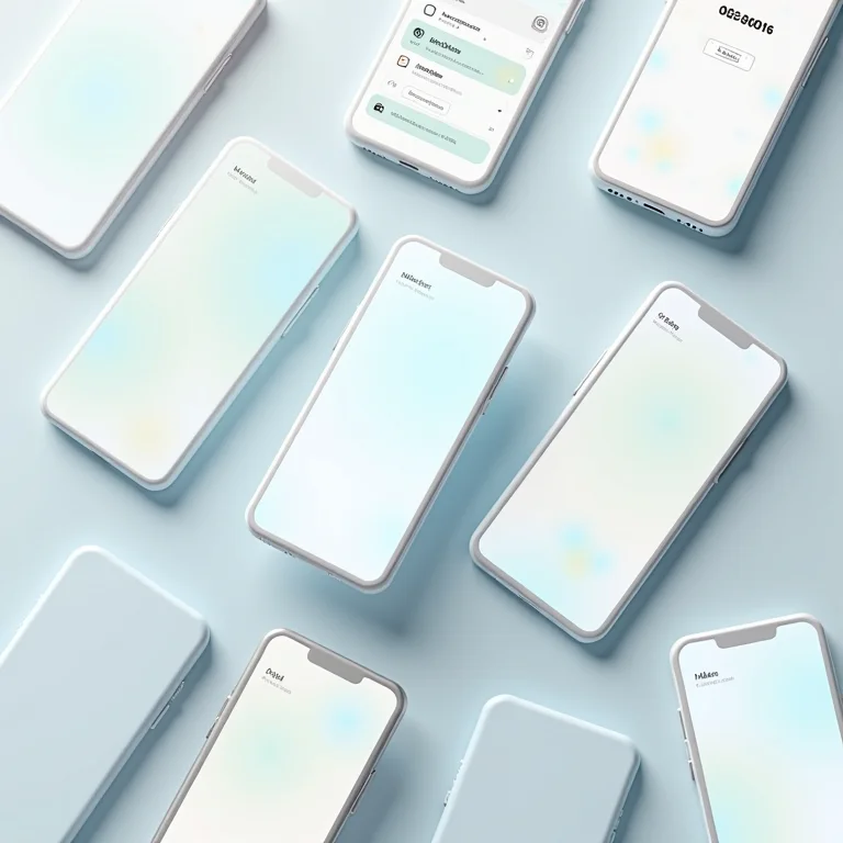 Vários smartphones exibindo aplicativos de banco com diferentes tipos de chaves Pix