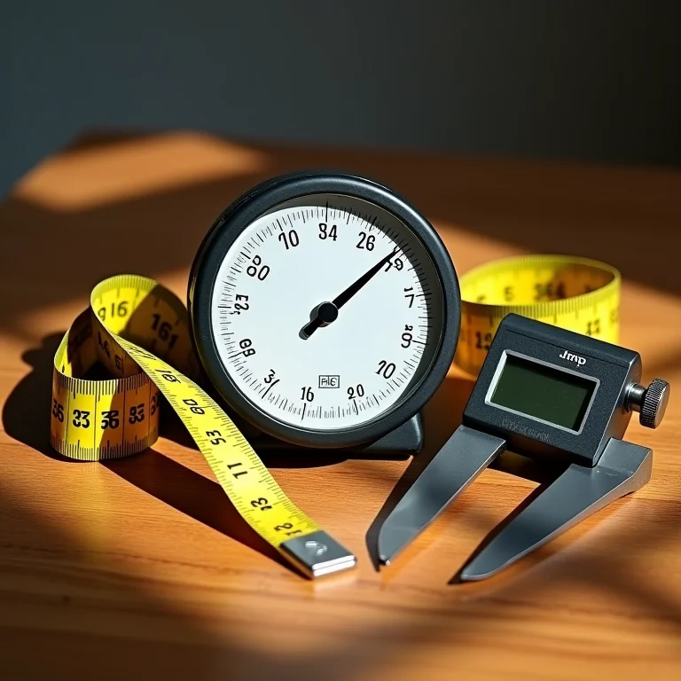 Visão geral de massa magra e massa gorda com objetos.