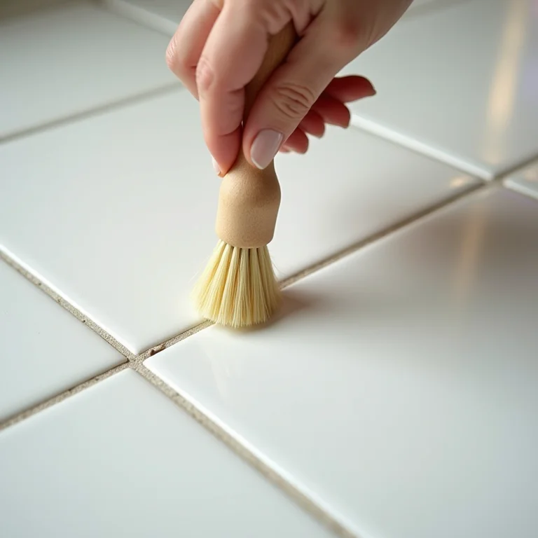 Água oxigenada clareando o rejunte