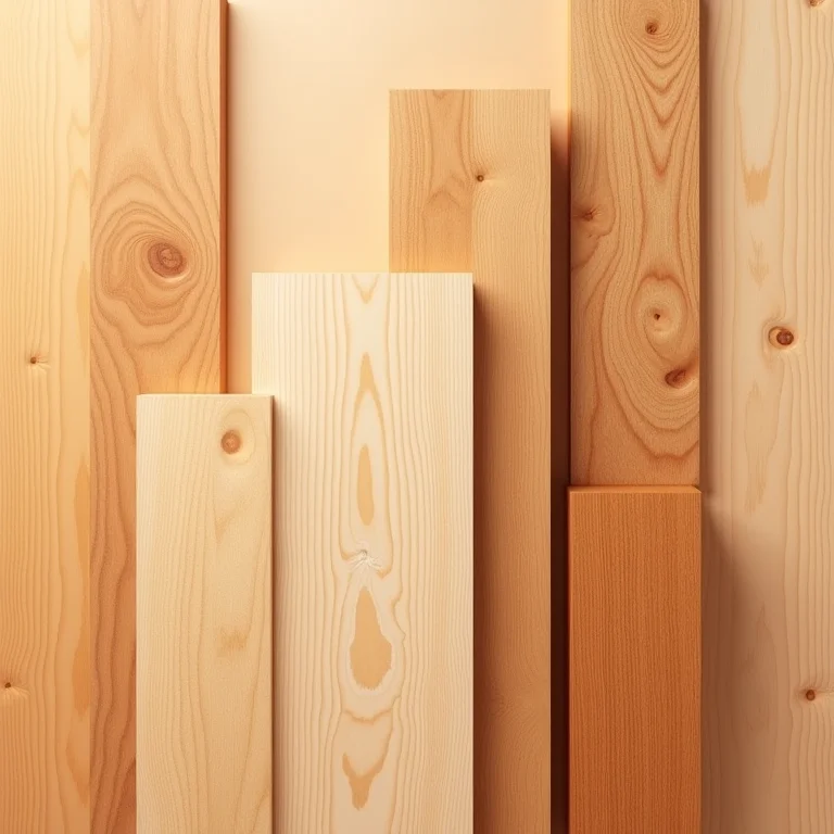 Amostras de diferentes tipos de madeira para cadeiras