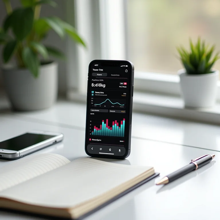 Análise de dados do TikTok em um smartphone