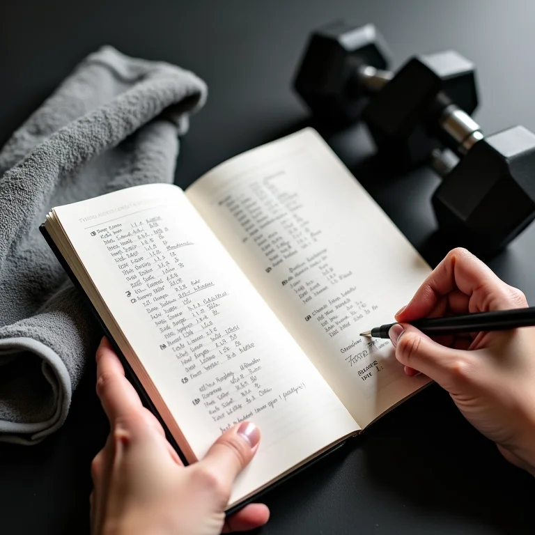 Anotando repetições e séries do treino