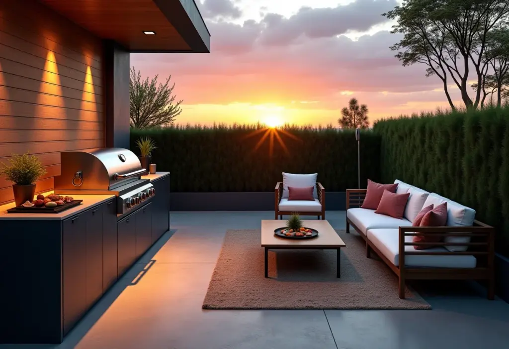 Área de churrasco organizada e convidativa