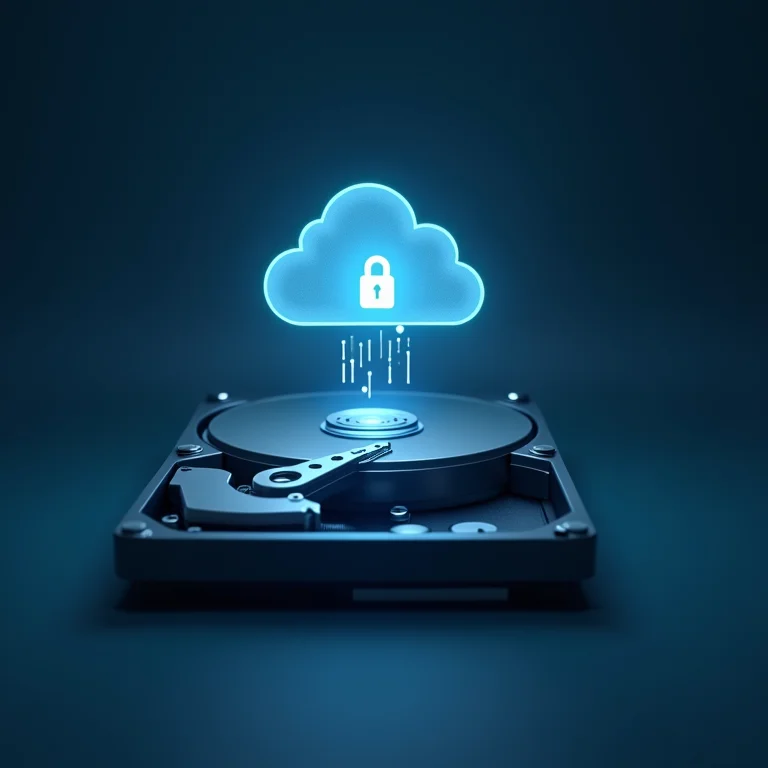 Backup e segurança de comprovantes em PDF com disco rígido e nuvem.