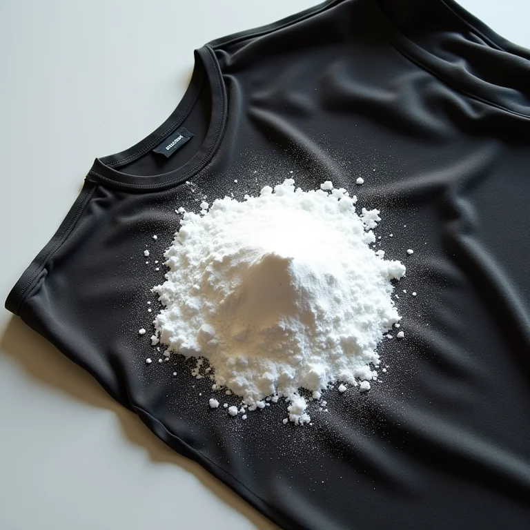 Bicarbonato de sódio para remover manchas de carvão.