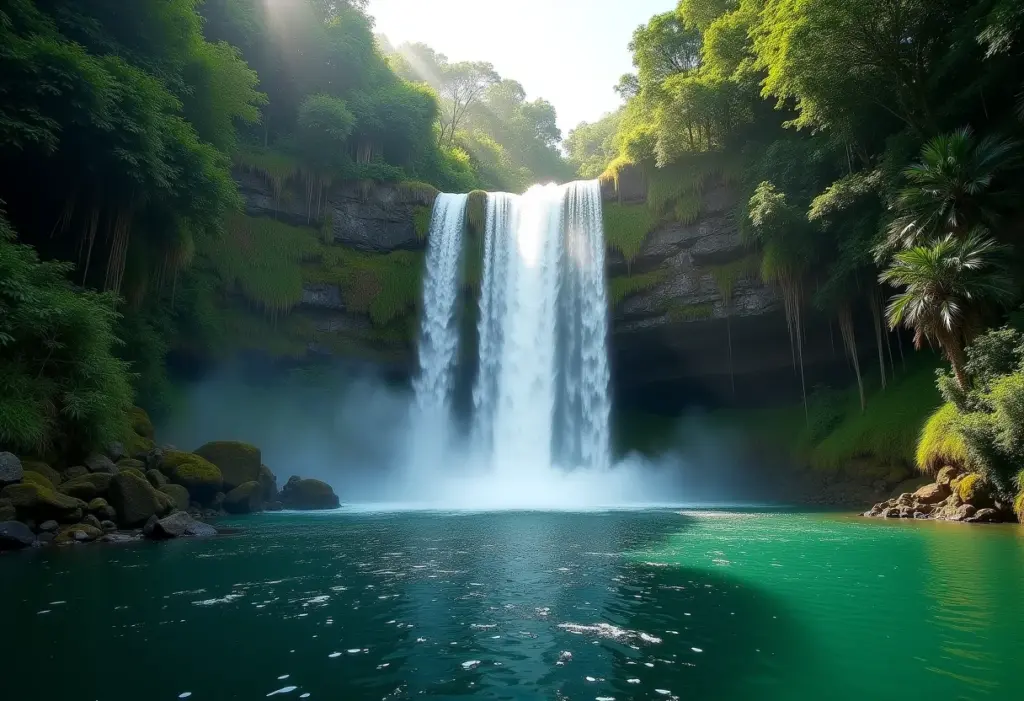 Cachoeira exuberante em Minas Gerais