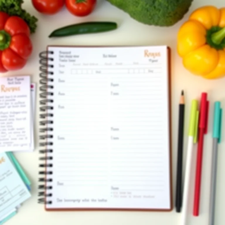 Caderno de planejamento de refeições, dica de economia de gás