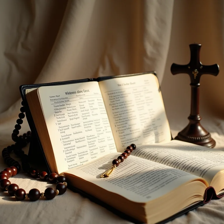 Calendário litúrgico com horários de missas especiais e votivas