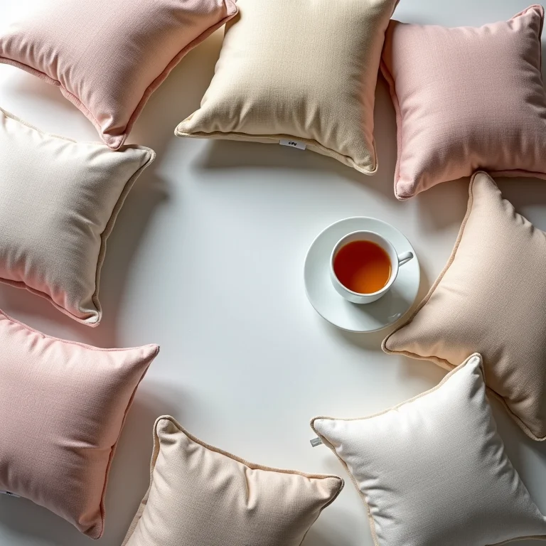 Capa de almofada e revistas de decoração