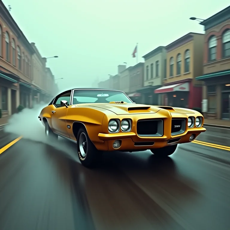 Carro em perseguição em ambiente urbano, referência ao filme Operação França