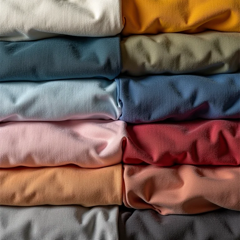 Close-up de diferentes tipos de tecido para sofás