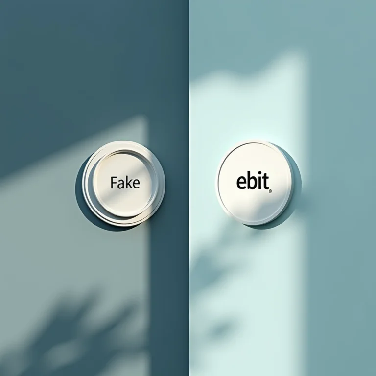 Comparativo entre um selo Ebit falso e um selo validado no site oficial.