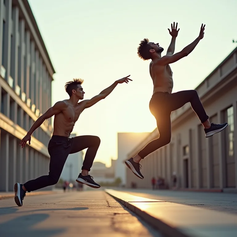 Comparativo visual entre parkour e free running