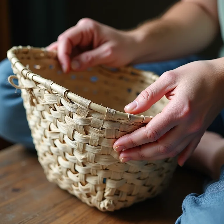 Construindo a base de um cesto de jornal.