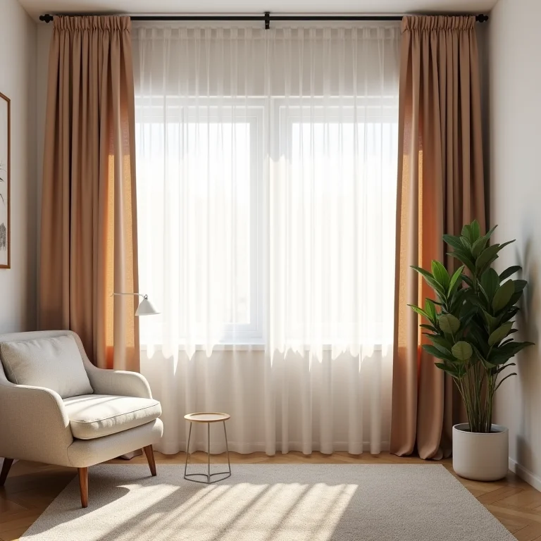 Cortina blackout harmonizando com a decoração