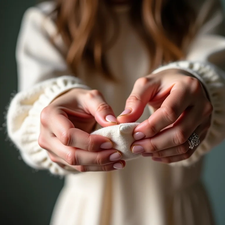 Costurando bainha simples à mão