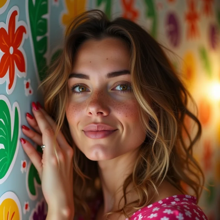 Decoração de parede com tema de carnaval.