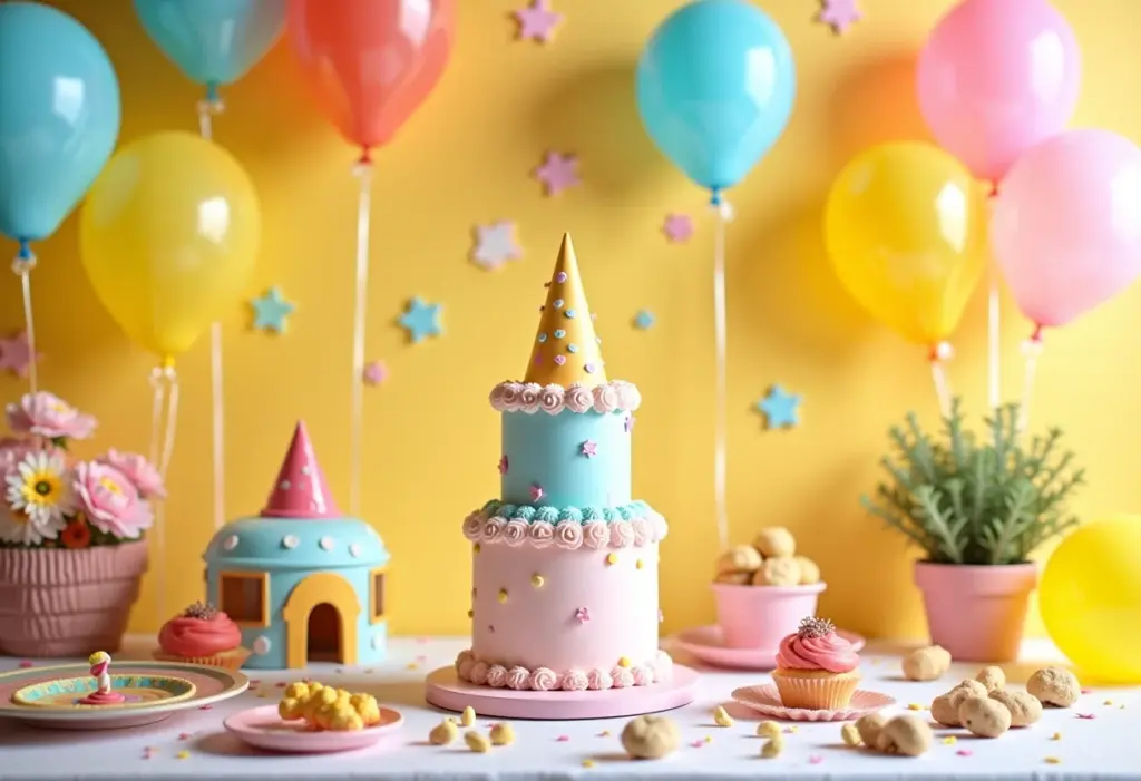 Decoração Pegue e Monte para festa infantil vibrante e colorida