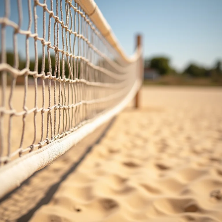 Detalhe da areia em uma quadra de vôlei de praia