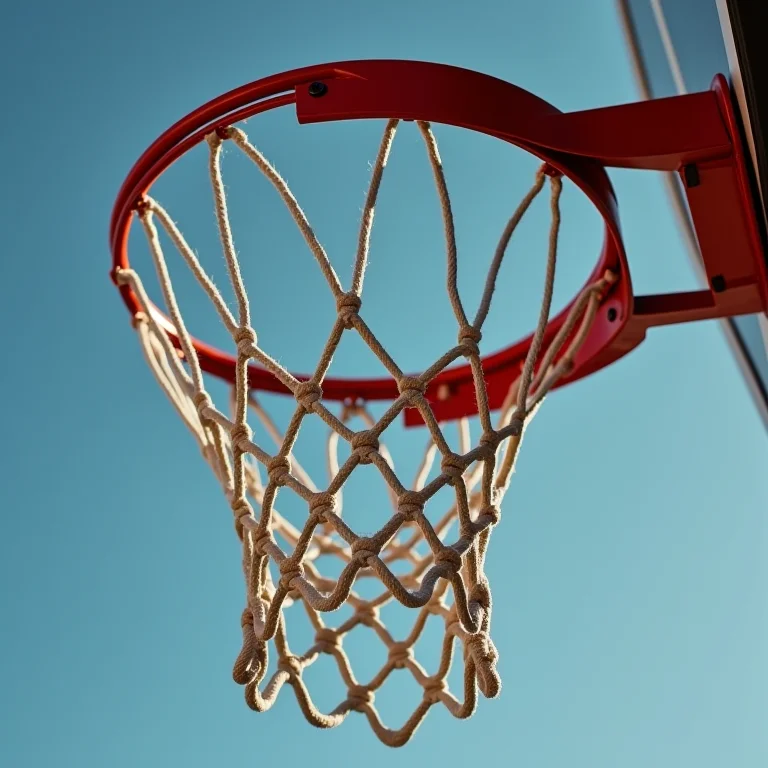 Detalhe da cesta de basquete