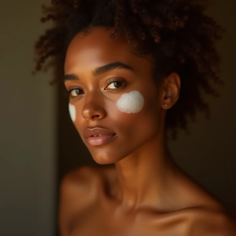 Detalhe da pele com vitiligo