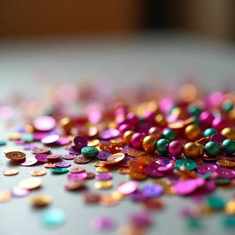 Detalhes de decoração para o Carnaval: confetes e paetês