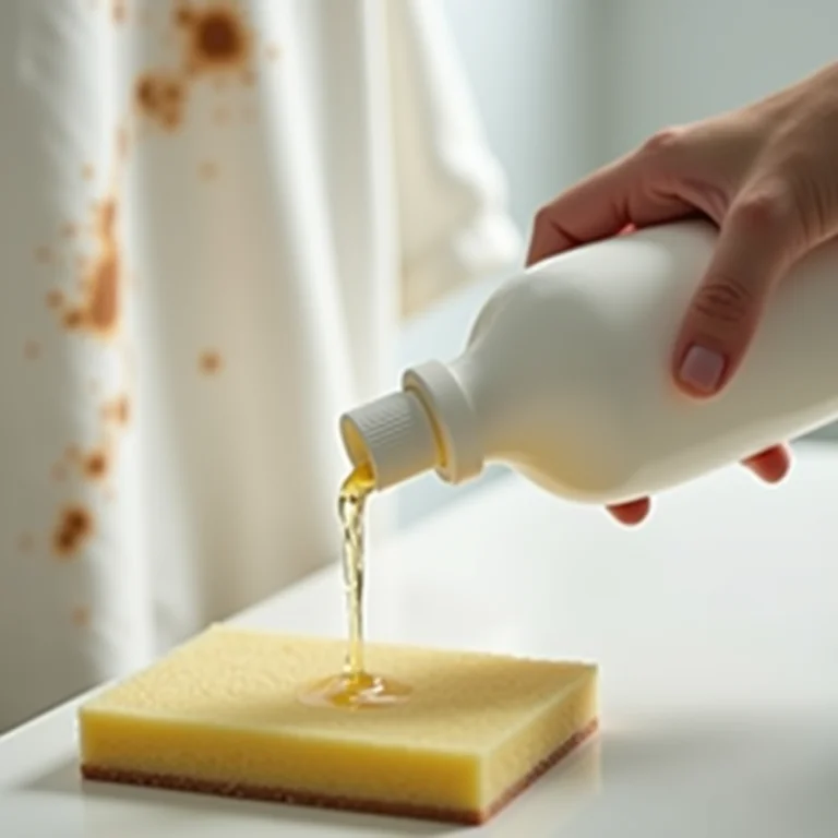 Detergente neutro para remover a mancha.