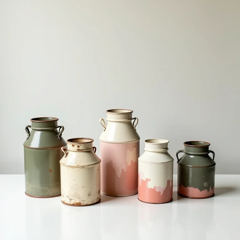 Diferentes técnicas de pintura em latas de leite