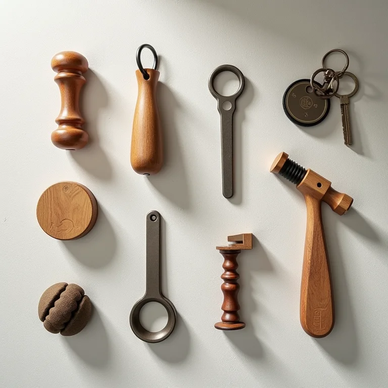 Diversos porta-chaves e ferramentas de organização