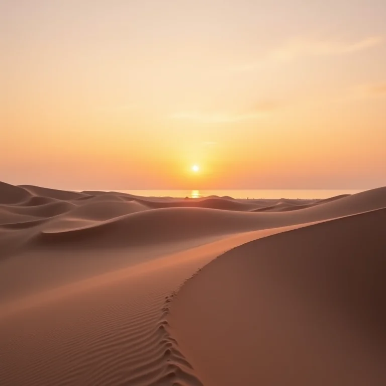 Dunas dos Lençóis Maranhenses ao pôr do sol
