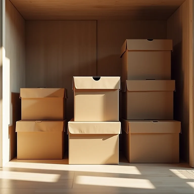 Empilhamento inteligente de caixas de sapatos