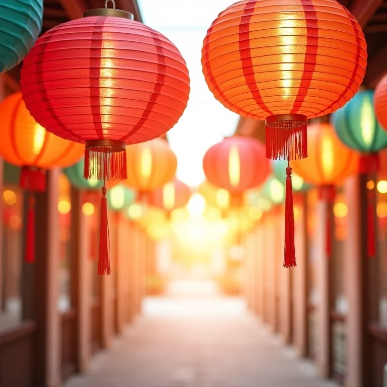 Enfeites de teto coloridos para festa de Carnaval