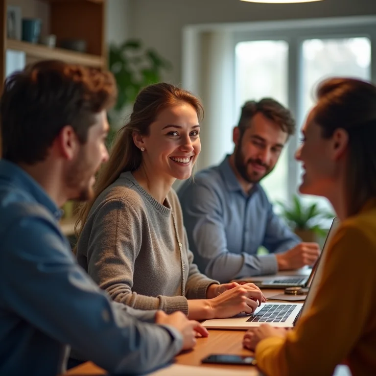 Equipe recebendo reconhecimento virtual