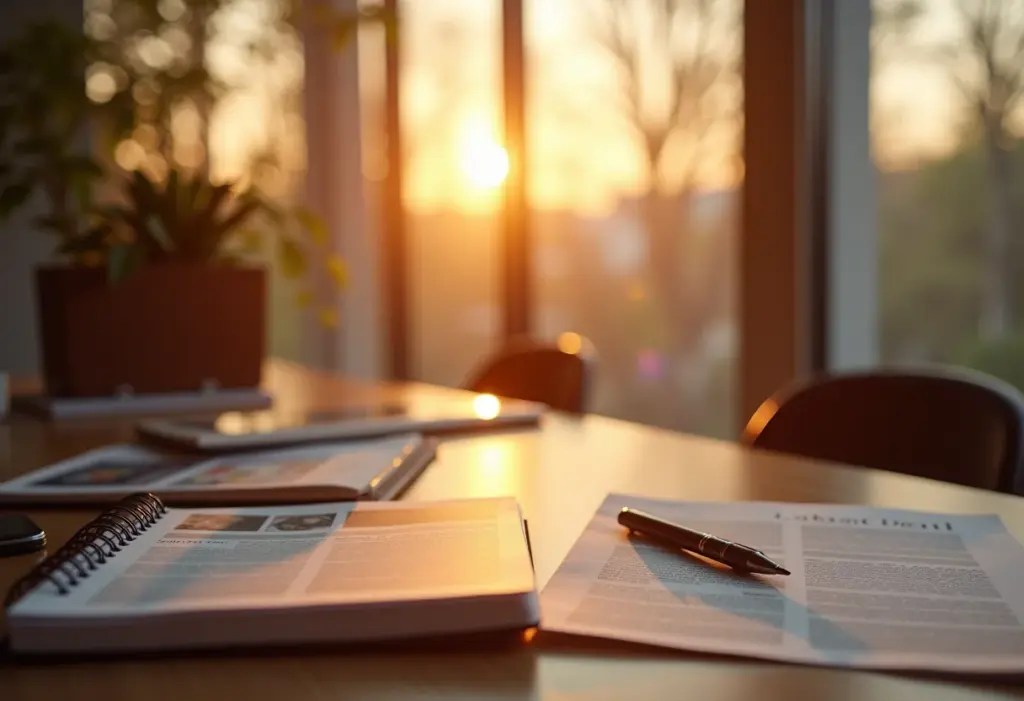 A vida secreta dos maiores empresários brasileiros: você não vai acreditar Escritório minimalista com detalhes de luxo, representando o sucesso empresarial