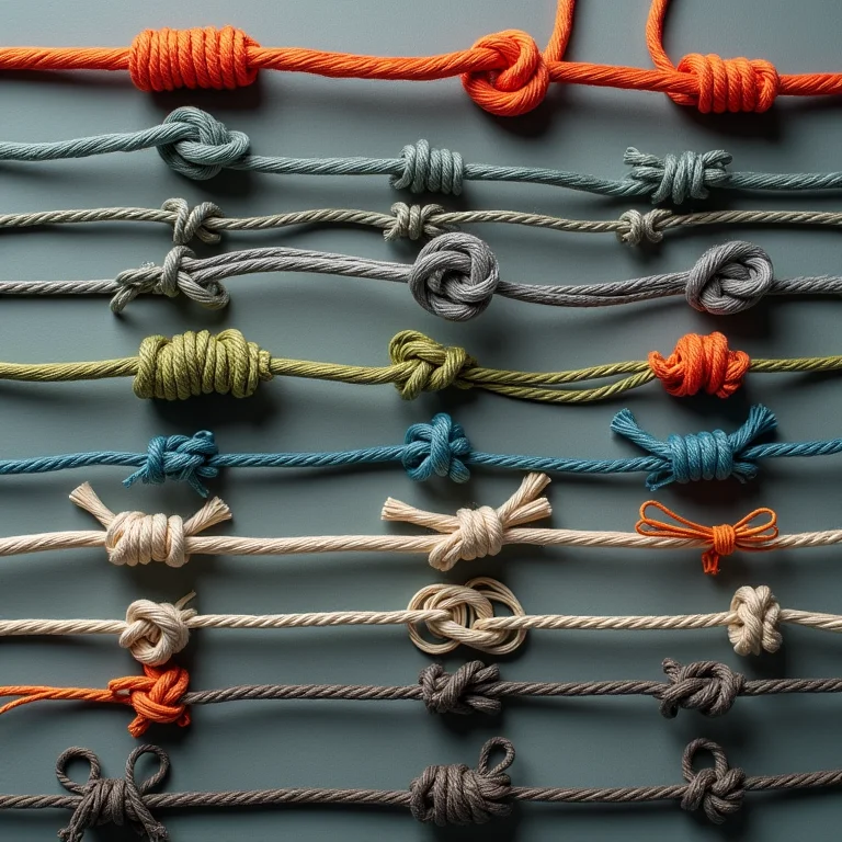 Exemplos de diferentes nós de anzol e suas aplicações