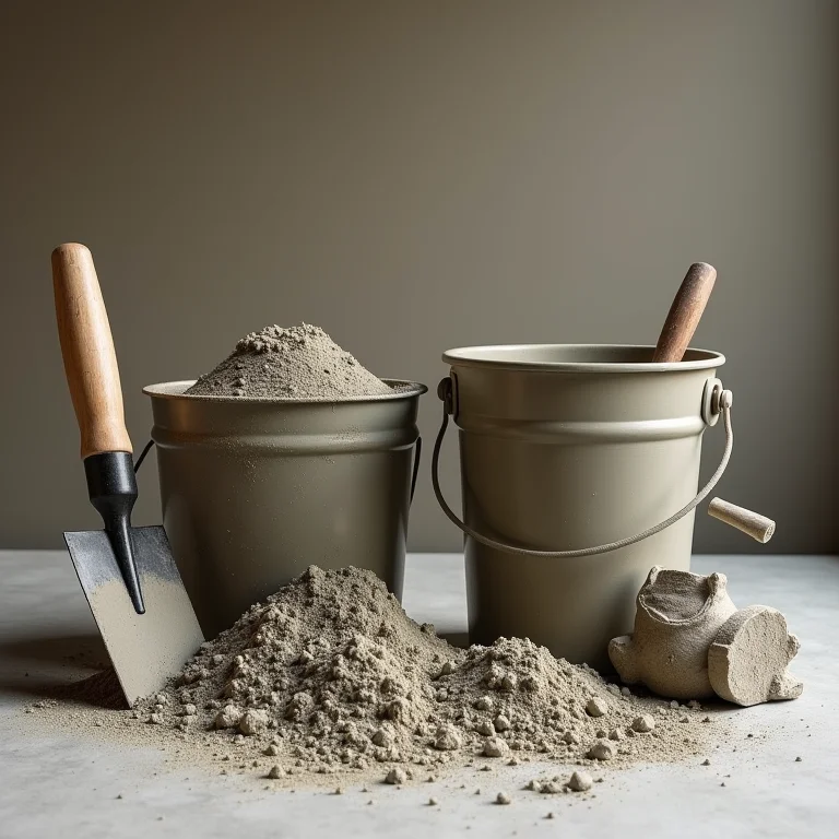 Ferramentas necessárias para aplicar cimento queimado.