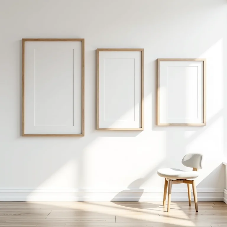 Galeria de quadros na parede