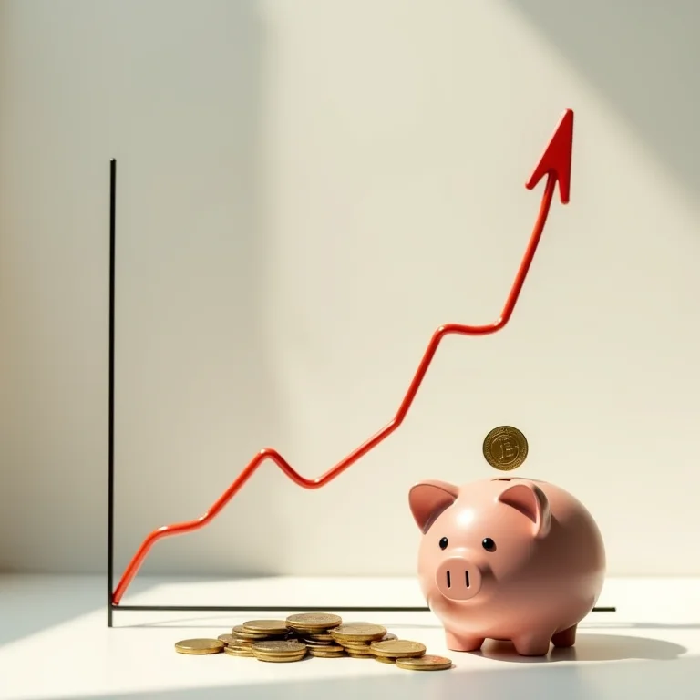 Gráfico demonstrando a economia financeira através do minimalismo.