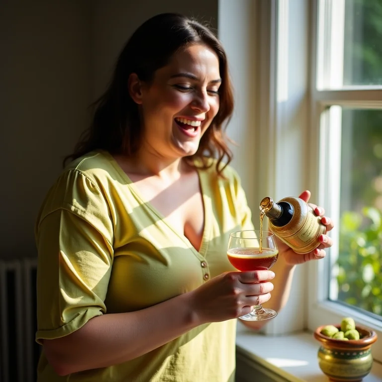 Harmonização de brigadeiro de pistache com licor.