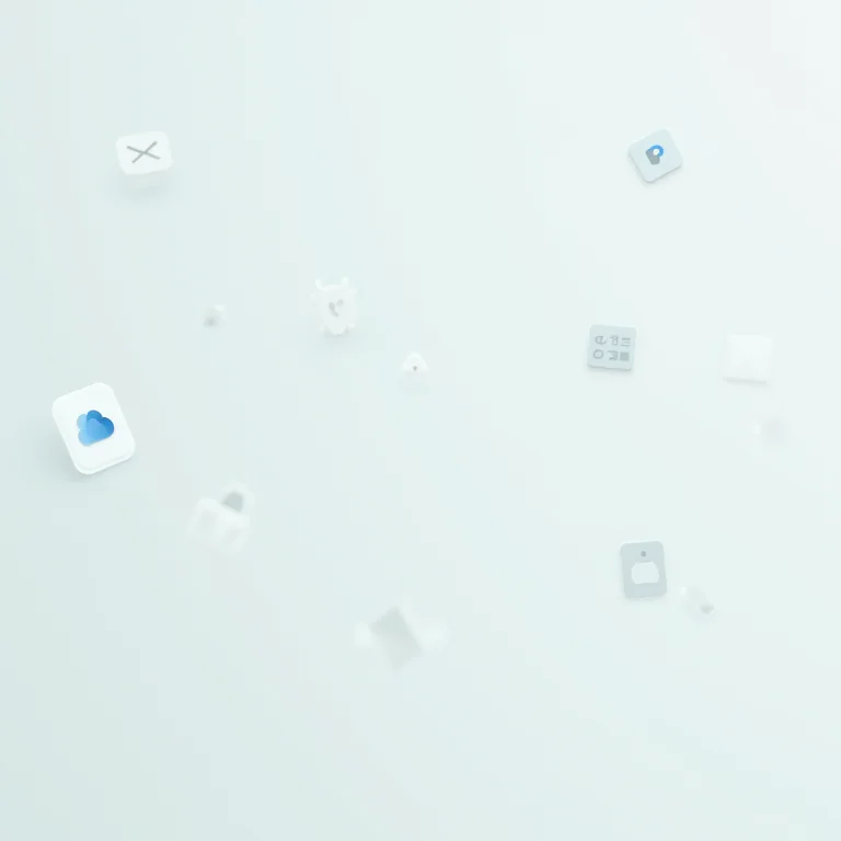 Ícones de aplicativos e contas para transferência de dados