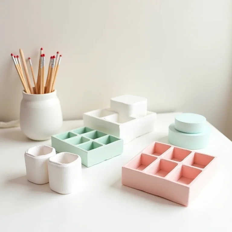 Ideias criativas para organizadores de escritório de isopor