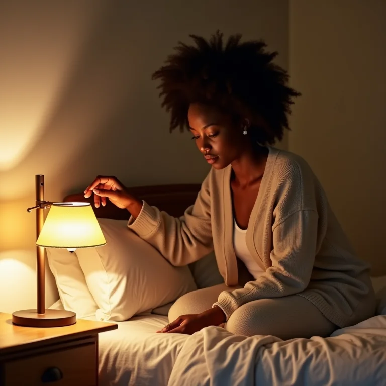 Iluminação estratégica em quarto de casal