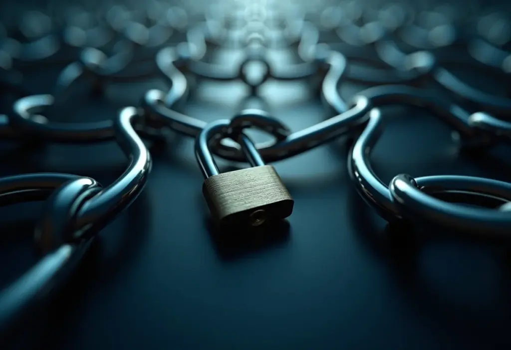 Ilustração de senhas fortes protegendo dados