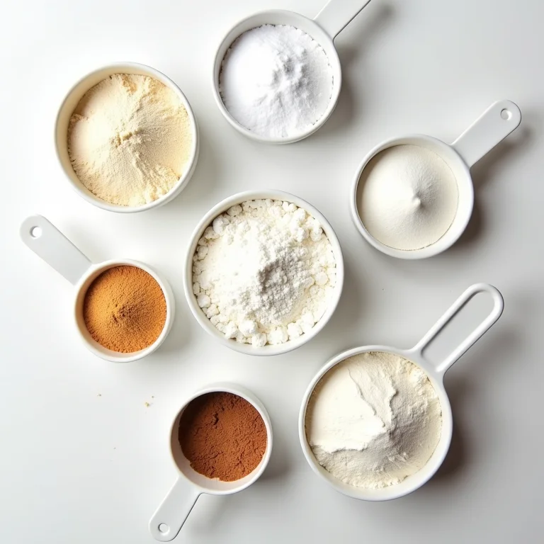 Ingredientes secos para bolo em estilo flat lay